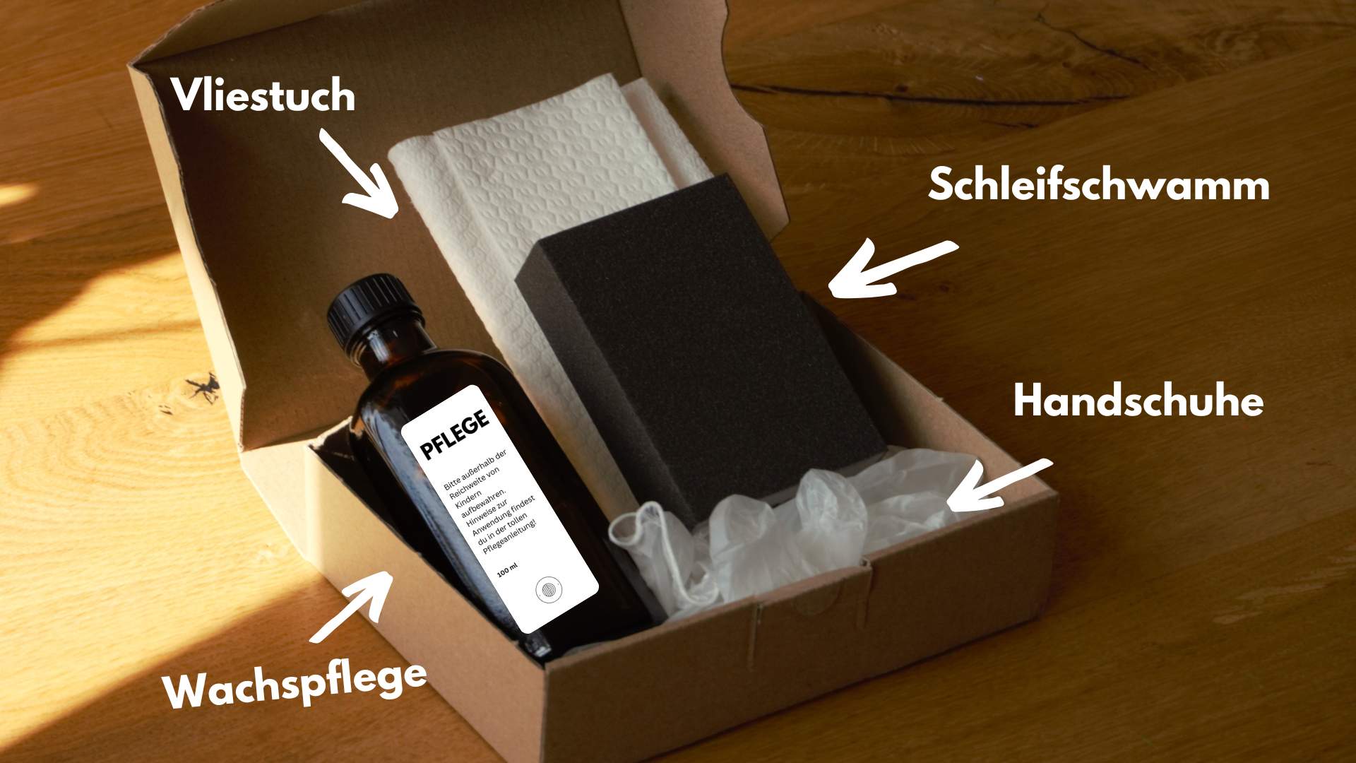 Geölter Massivholztisch aus Eiche wird mit einem natürlichen Pflegesystem behandelt – für dauerhafte Schönheit und Schutz