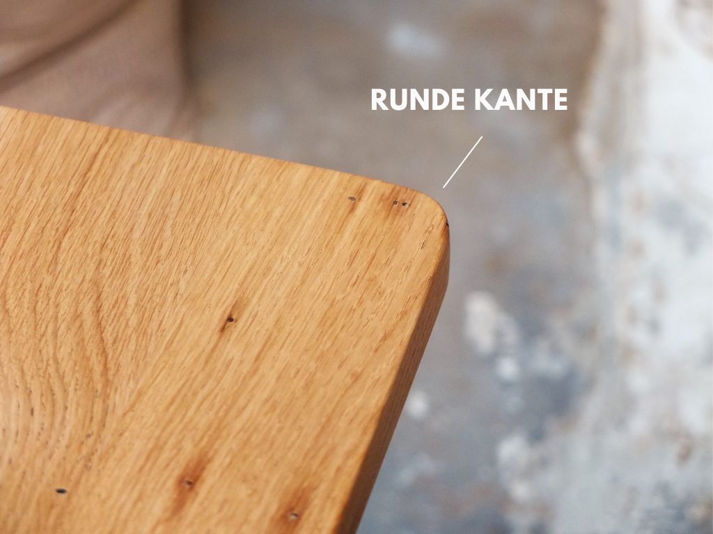 wirtshaustisch vom schreiner mit runden ecken