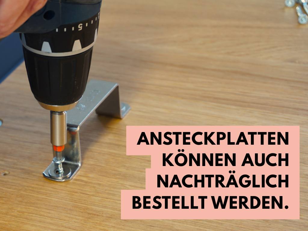 massivholztisch mit ansteckplatte 50 cm