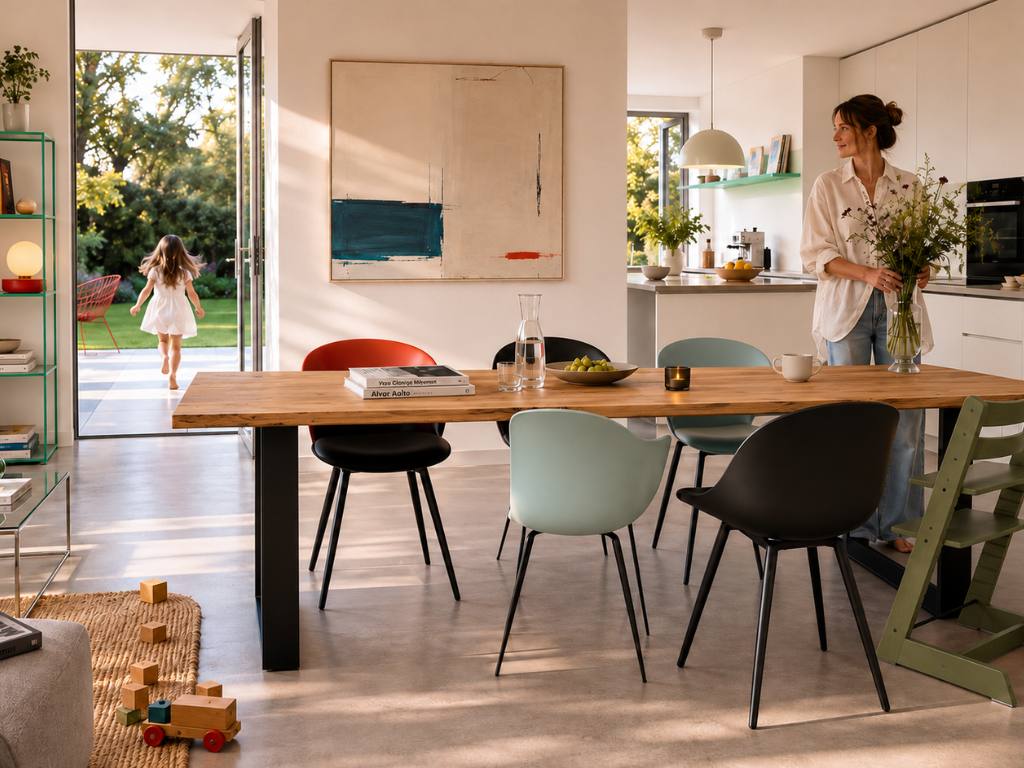massivholztisch vom schreiner mit naturkante neubau esstisch