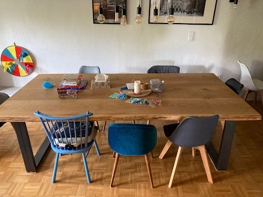 echtholztisch mit naturkante hochwertig eiche massiv 300