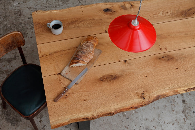 luxus esstisch holztisch nach maß mit baumkante