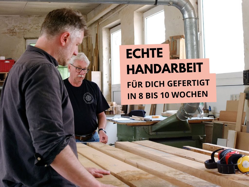 handgefertigter esstisch aus eiche nach maß vom schreiner
