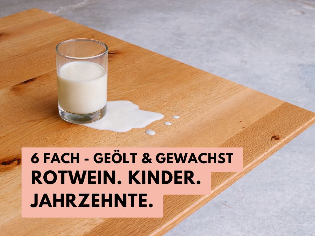 tisch vom tischler gewachst und geölt