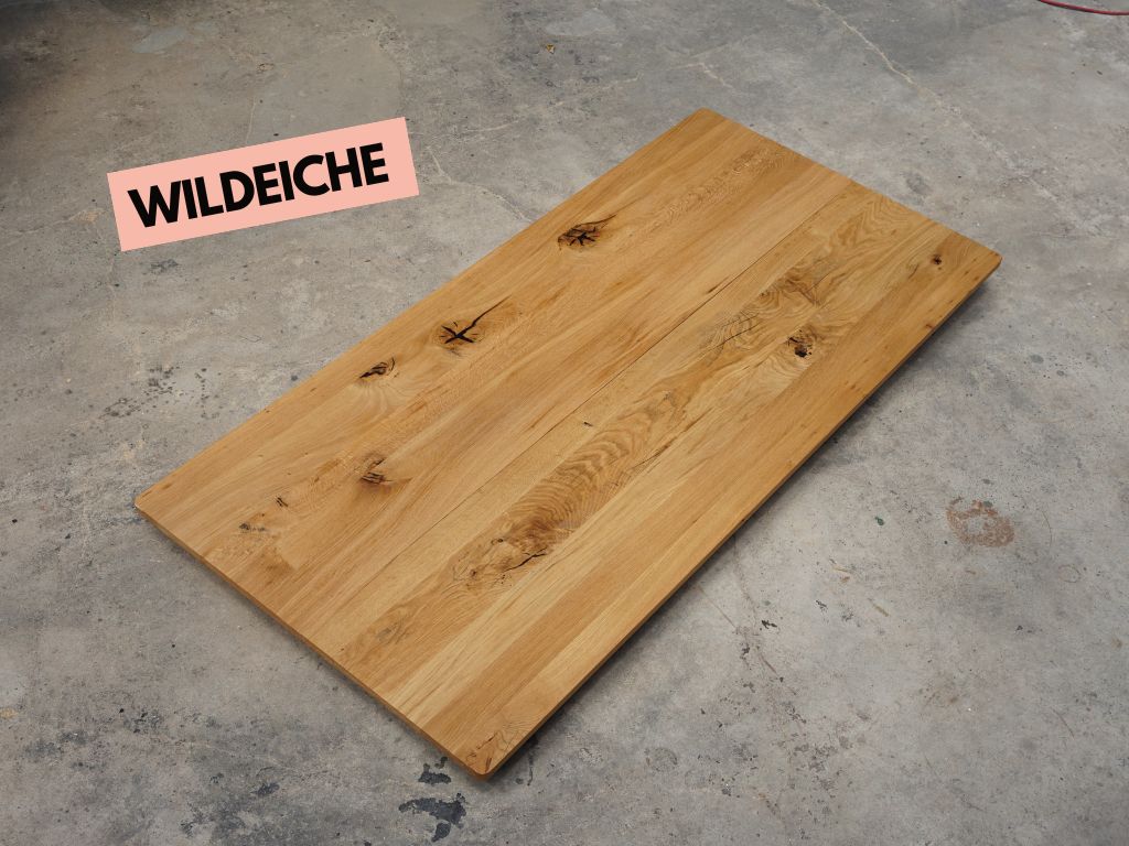 Wildeiche mit typischer Aststruktur und starker Maserung – rustikal und modern zugleich