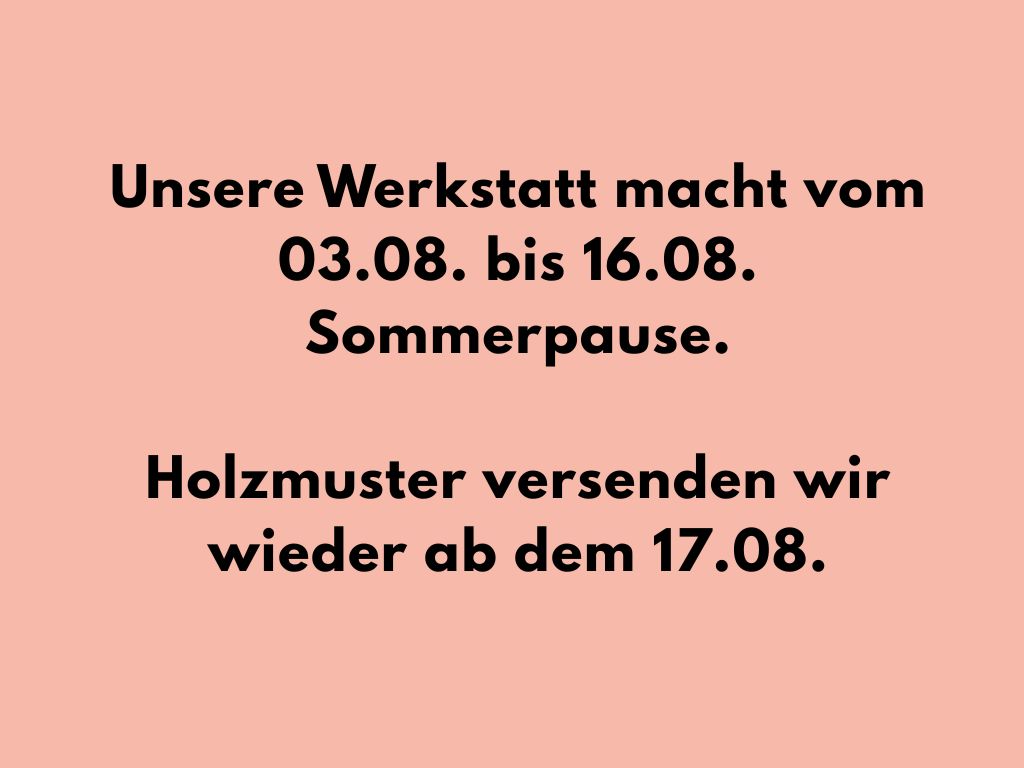 Stück vom Tisch. Zum anfassen.
