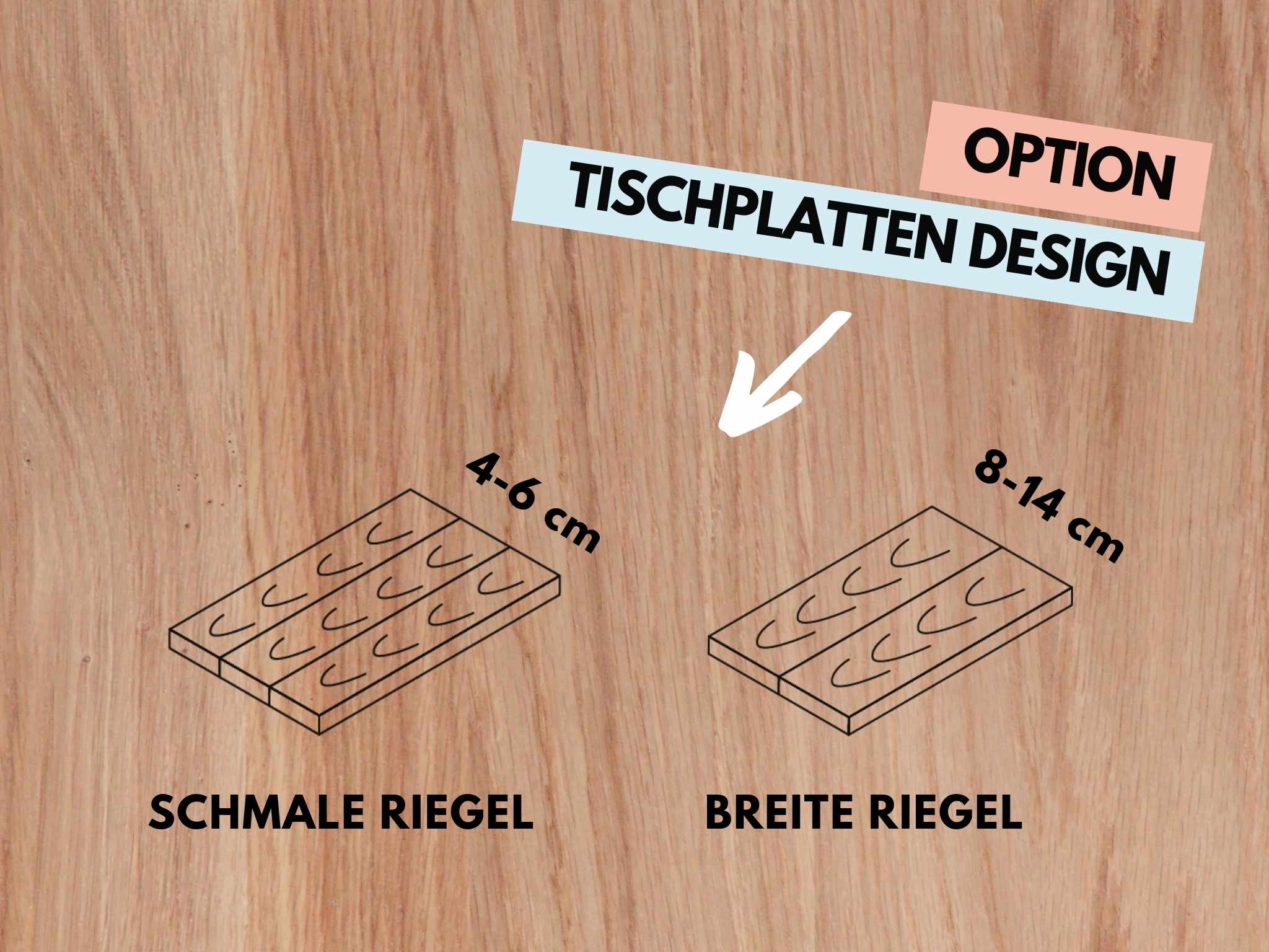 Schweizer Kante – moderner Massivholztisch mit feiner Designerkante aus Eiche 