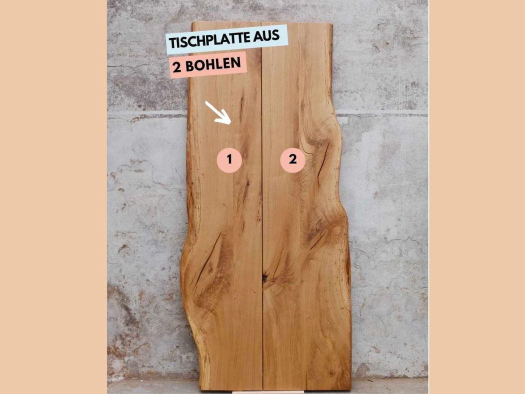 moderner esstisch mit walkante hochwertiges design verarbeitung 