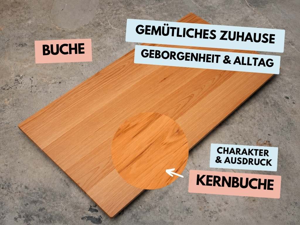 holztisch kernbuche massiv hochwertig geölt