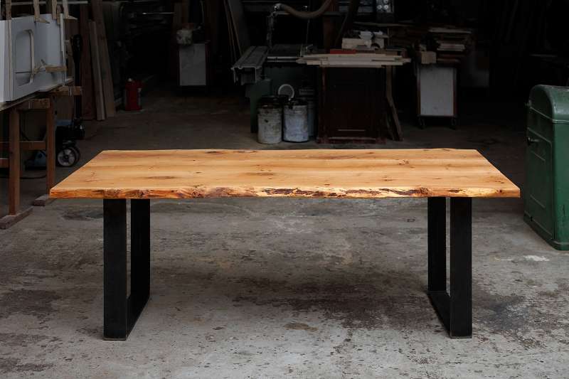 esstisch naturkante eiche vom schreiner