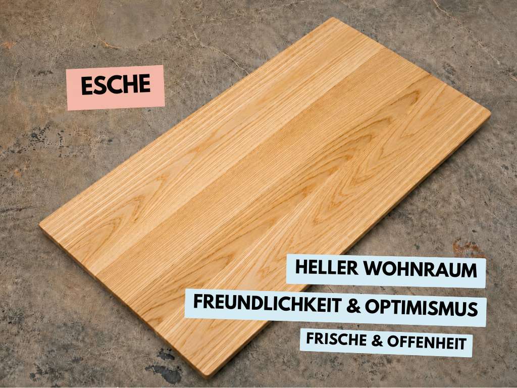 echtholztisch esche japandi design massivholztisch