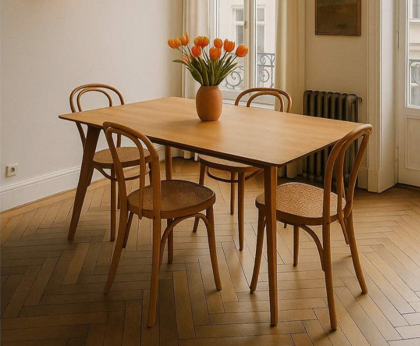 massivholztisch hochwertig handgefertigt filigrane designerkante